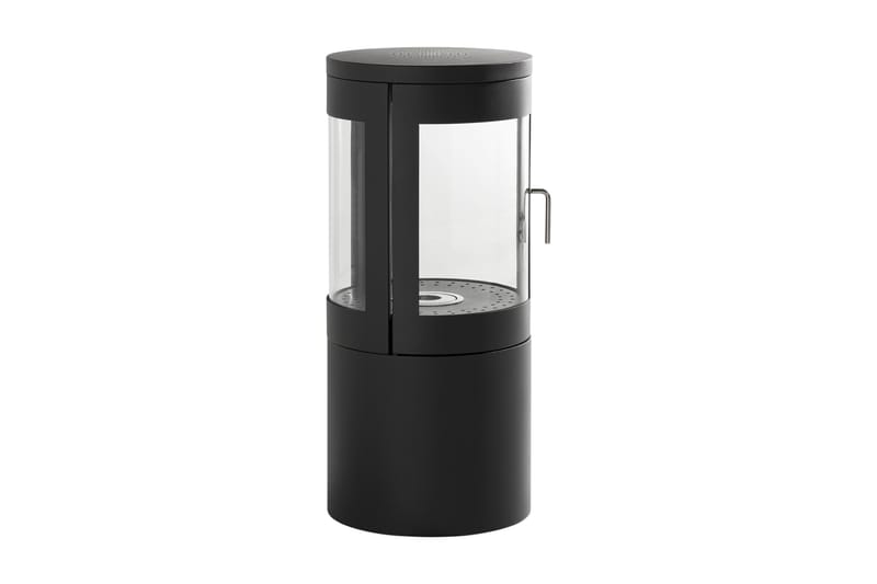 Corbo Fritstående Rund Ethanolpejs 95x45x45 cm i Glas og Rustfrit stål - Sort - Boligtilbehør - Pejse - Pejs uden skorsten - Biopejse