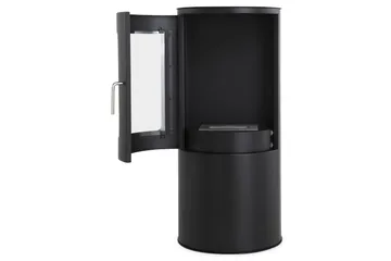 Corbo fritstående rund ethanolpejs 96x44x30 cm i stål og glas - Sort - Boligtilbehør - Pejse - Pejs uden skorsten - Biopejse