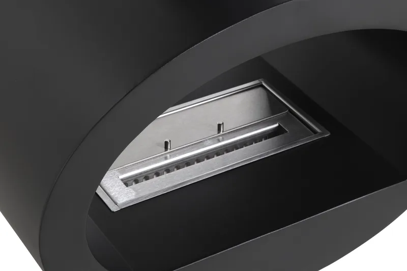 Mauro Vægmonteret Ethanolpejs 190x60x40 cm i Stål - Sort - Boligtilbehør - Pejse - Pejs uden skorsten - Biopejse