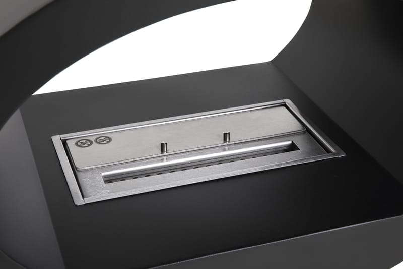 Mauro Vægmonteret Ethanolpejs 190x60x40 cm i Stål - Sort - Boligtilbehør - Pejse - Pejs uden skorsten - Biopejse