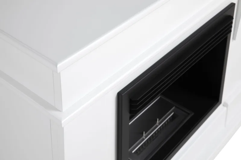 Route Braskamin Bioetanol Fristående MDF - Hvid/Sort/Rustfri Stål - Boligtilbehør - Pejse - Pejs uden skorsten - Biopejse