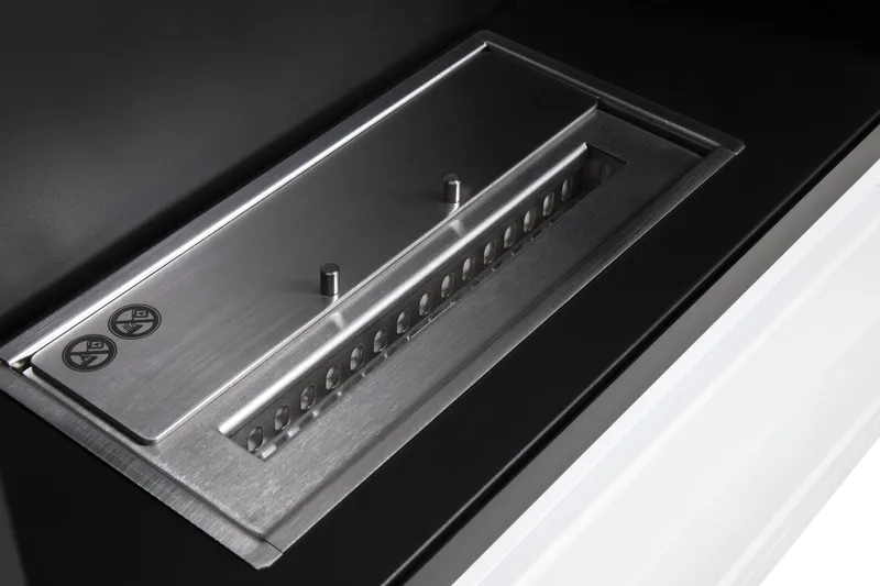 Route Braskamin Bioetanol Fristående MDF - Hvid/Sort/Rustfri Stål - Boligtilbehør - Pejse - Pejs uden skorsten - Biopejse