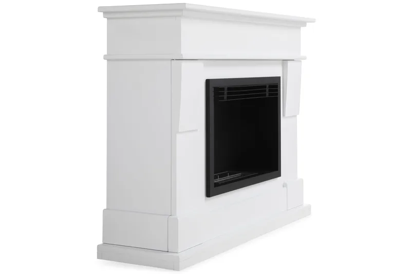 Route Braskamin Bioetanol Fristående MDF - Hvid/Sort/Rustfri Stål - Boligtilbehør - Pejse - Pejs uden skorsten - Biopejse