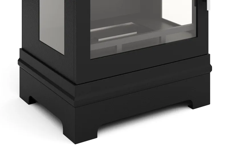 Corbo Lille Fritstående Rektangulær Ethanolpejs 59x35x45 cm i Stål og Glas - Sort - Boligtilbehør - Pejse - Pejs uden skorsten - Biopejse