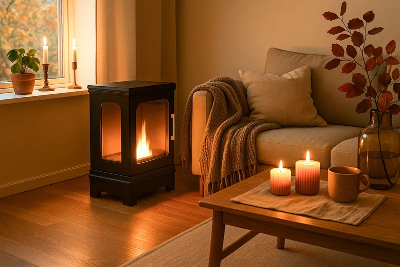 Corbo Lille Fritstående Rektangulær Ethanolpejs 59x35x45 cm i Stål og Glas - Sort - Boligtilbehør - Pejse - Pejs uden skorsten - Biopejse