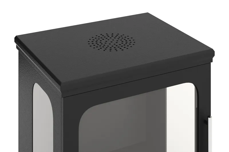 Corbo Lille Fritstående Rektangulær Ethanolpejs 59x35x45 cm i Stål og Glas - Sort - Boligtilbehør - Pejse - Pejs uden skorsten - Biopejse