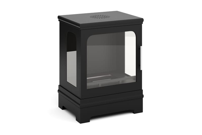 Corbo Lille Fritstående Rektangulær Ethanolpejs 59x35x45 cm i Stål og Glas - Sort - Boligtilbehør - Pejse - Pejs uden skorsten - Biopejse