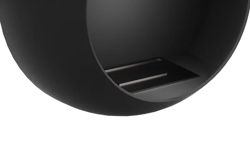 Corbo Lille Vægophængt Rund Ethanolpejs 60x23x60 cm i Stål - Sort - Boligtilbehør - Pejse - Pejs uden skorsten - Biopejse