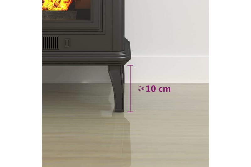 beBasic glasplade til pejs 800x600 mm halvrund - Brændeovnsgitter - Pejsetilbehør