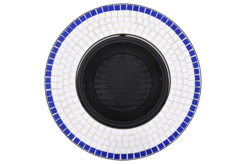 Bålfad Med Mosaikdesign 68 Cm Keramisk Blå Og Hvid - Blå - Boligtilbehør - Pejse - Udendørspejs & ildsted