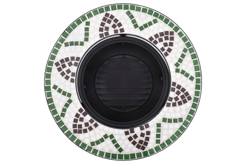 Bålfad Med Mosaikdesign 68 Cm Keramisk Grøn - Grøn - Udendørspejs & ildsted