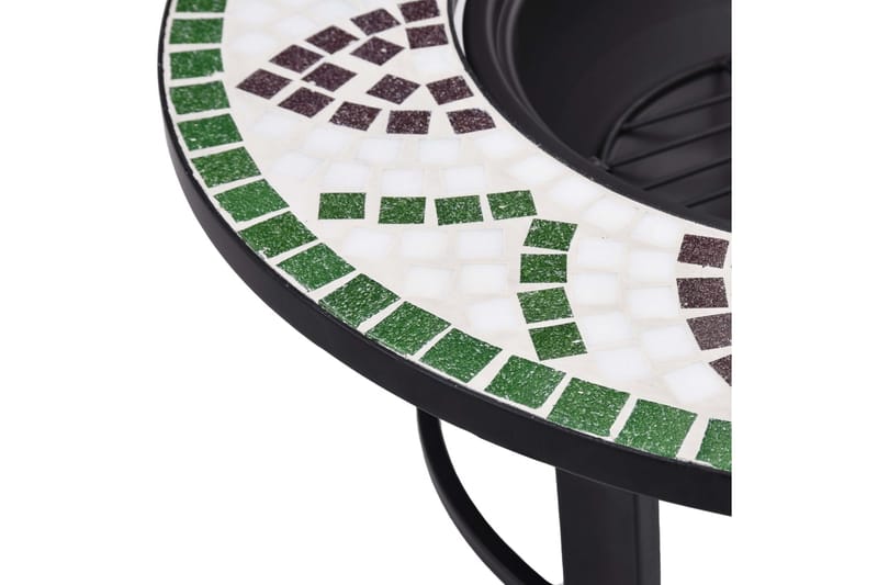 Bålfad Med Mosaikdesign 68 Cm Keramisk Grøn - Grøn - Udendørspejs & ildsted