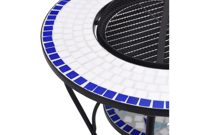 Bålfadsbord Med Mosaikdesign 68 Cm Keramisk Blå Og Hvid - Blå - Udendørspejs & ildsted