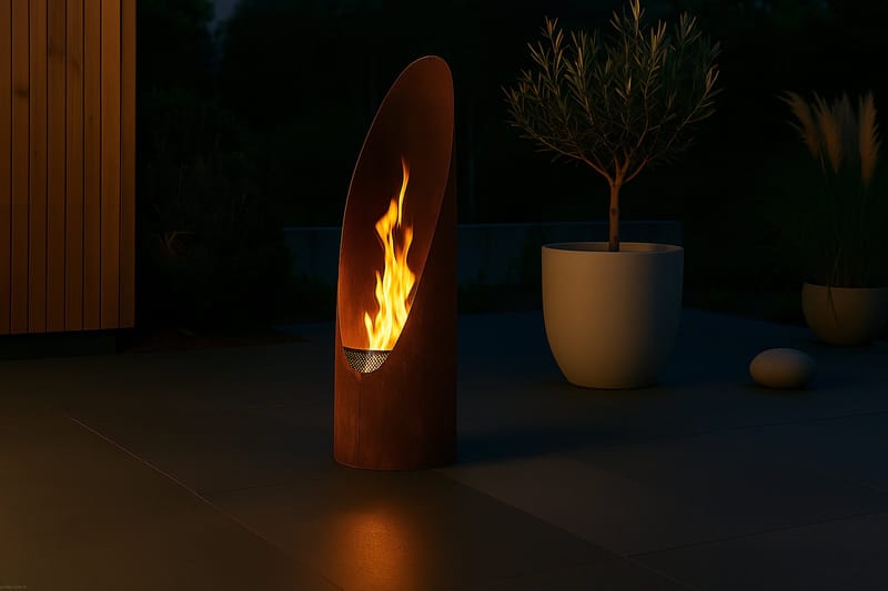 Bastian Ildsted 37 cm - Rød - Boligtilbehør - Pejse - Udendørspejs & ildsted