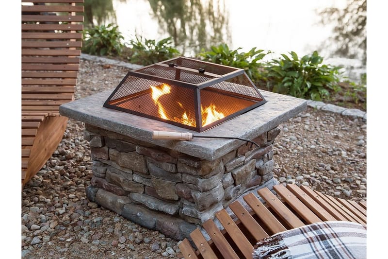 Kelud Eldstad 73 | 72 | 47 cm - Grå - Boligtilbehør - Pejse - Udendørspejs & ildsted