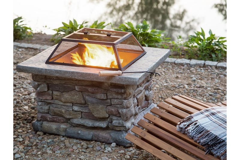 Kelud Eldstad 73 | 72 | 47 cm - Grå - Boligtilbehør - Pejse - Udendørspejs & ildsted