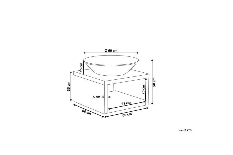 Rammeoncito Bålplads 60 cm - Stål/Sort - Boligtilbehør - Pejse - Udendørspejs & ildsted