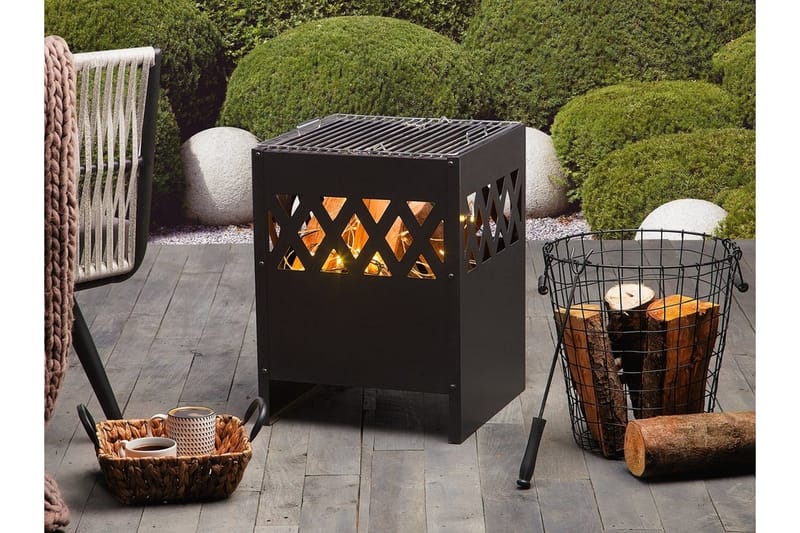 Shiga Pejs 40 | 40 | 53 cm - Sort - Boligtilbehør - Pejse - Udendørspejs & ildsted