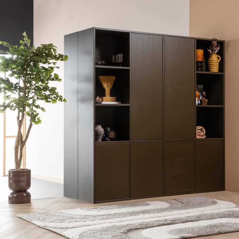 Planteholder/Krukke Toval 28 cm, Lilla/Brun