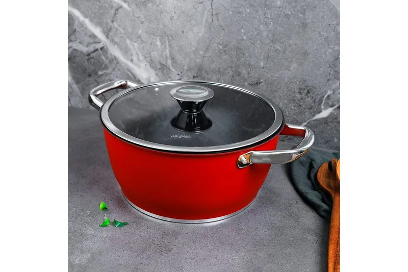 Potte Skylin Rød / Sort - Mørkerød/Sort - Boligtilbehør - Krukker