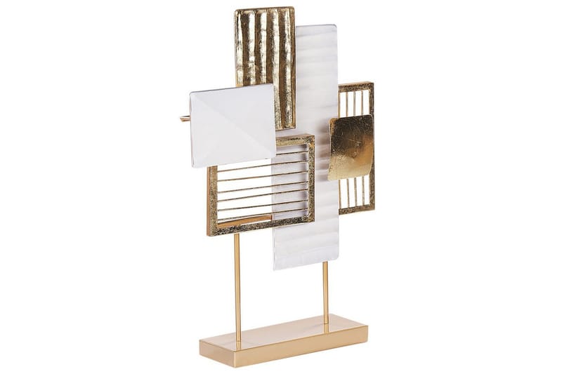 Prydnadsfigur Beliani Boron GOLD||White - Boligtilbehør - Dekoration - Pynteting - Dekorationsfigur