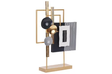 Prydnadsfigur Beliani Sulfur White||GOLD||Black - Boligtilbehør - Dekoration - Pynteting - Dekorationsfigur