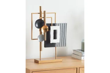 Prydnadsfigur Beliani Sulfur White||GOLD||Black - Boligtilbehør - Dekoration - Pynteting - Dekorationsfigur