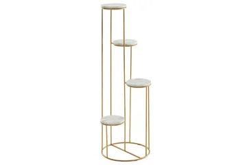 Reol Wohnling Ægte marmortop blomster stand gylden metalbase moderne - Boligtilbehør - Krukker