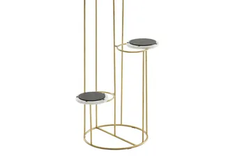 Reol Wohnling Ægte marmortop blomster stand gylden metalbase moderne - Boligtilbehør - Krukker
