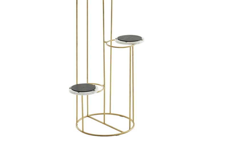 Reol Wohnling Ægte marmortop blomster stand gylden metalbase moderne - Boligtilbehør - Krukker