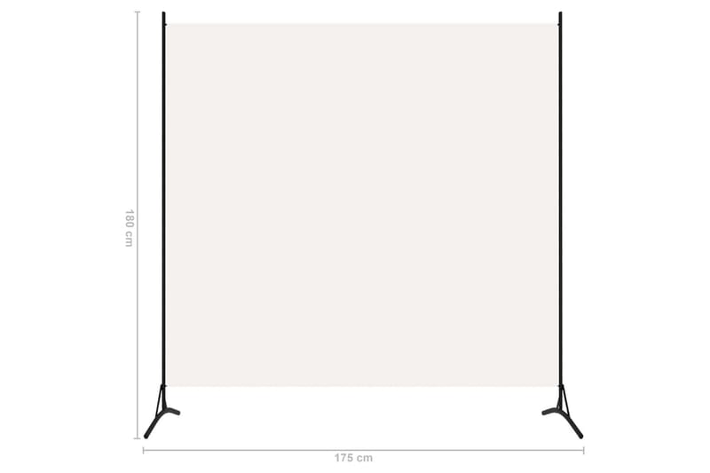 1-Panels Rumdeler 175x180 cm Hvid - Boligtilbehør - Rumdelere - Skærmvæg