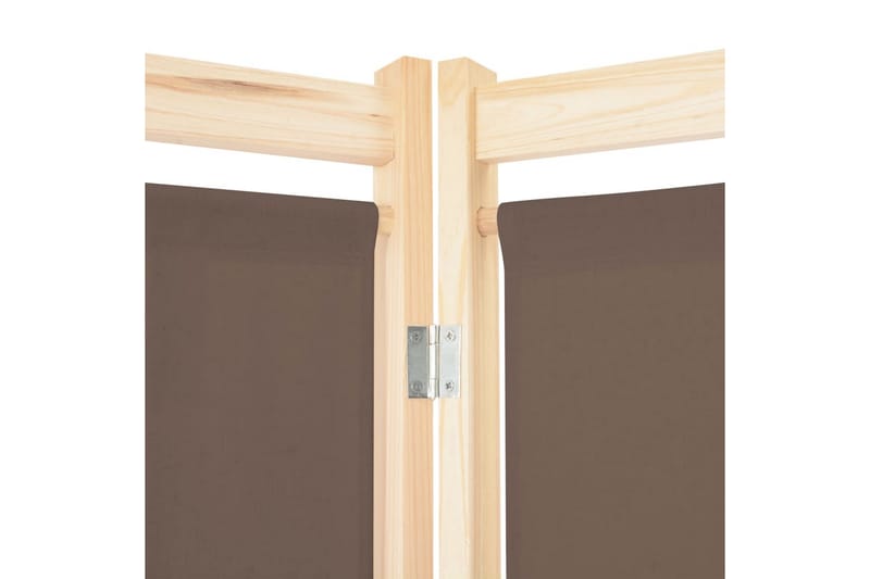 3-Panels Rumdeler 120 X 170 X 4 Cm Stof Brun - Brun - Boligtilbehør - Rumdelere - Skærmvæg