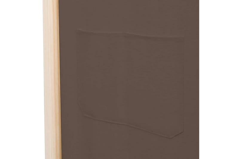 3-Panels Rumdeler 120 X 170 X 4 Cm Stof Brun - Brun - Boligtilbehør - Rumdelere - Skærmvæg