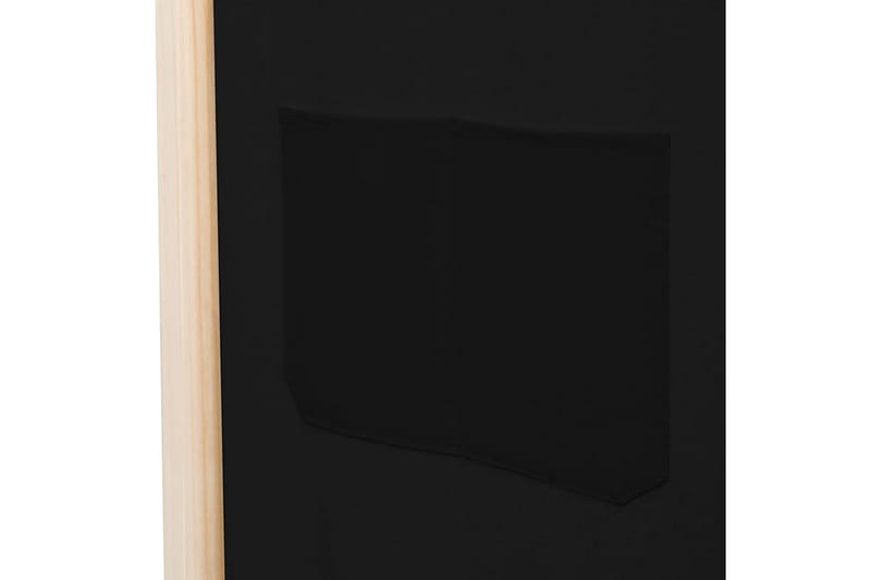 3-Panels Rumdeler 120 X 170 X 4 Cm Stof Sort - Sort - Boligtilbehør - Rumdelere - Skærmvæg