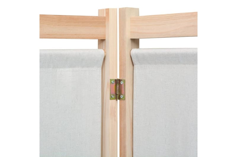 3-Panels Rumdeler 120 X 170 X 4 Cm Stof Cremefarvet - Creme - Boligtilbehør - Rumdelere - Skærmvæg