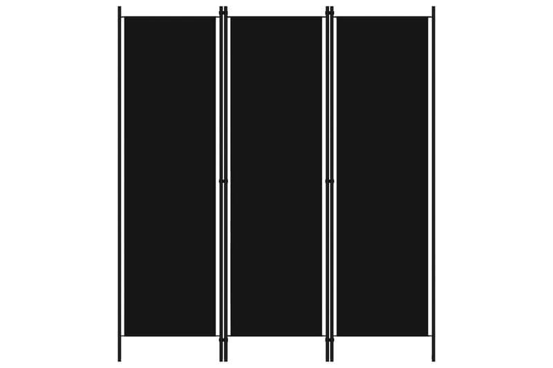 3-Panels Rumdeler 150 x 180 cm Sort - Skærmvæg - Rumdelere