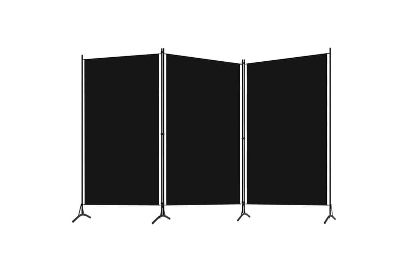 3-Panels Rumdeler 260 x 180 cm Sort - Skærmvæg - Rumdelere