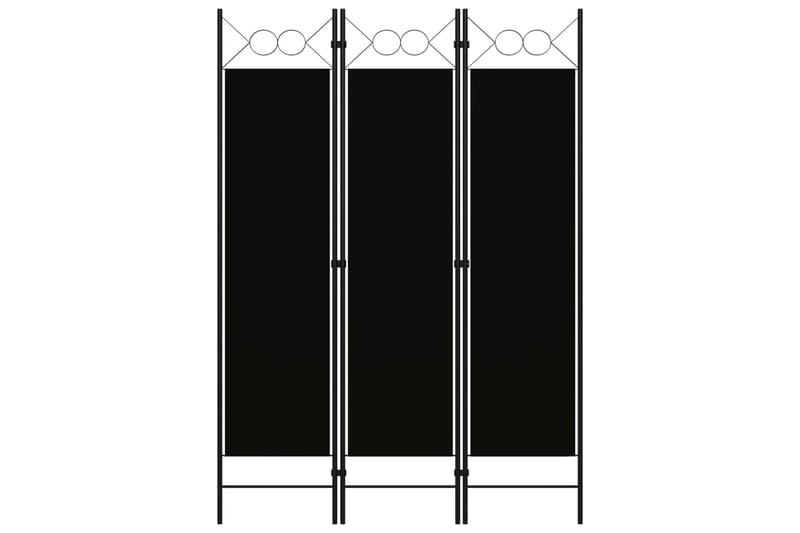 3-Panels Rumdeler 120x180 cm Sort - Boligtilbehør - Rumdelere - Skærmvæg