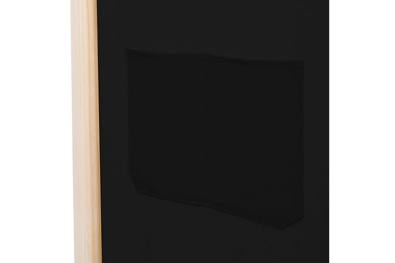 4-Panels Rumdeler 160 X 170 X 4 Cm Stof Sort - Sort - Boligtilbehør - Rumdelere - Skærmvæg