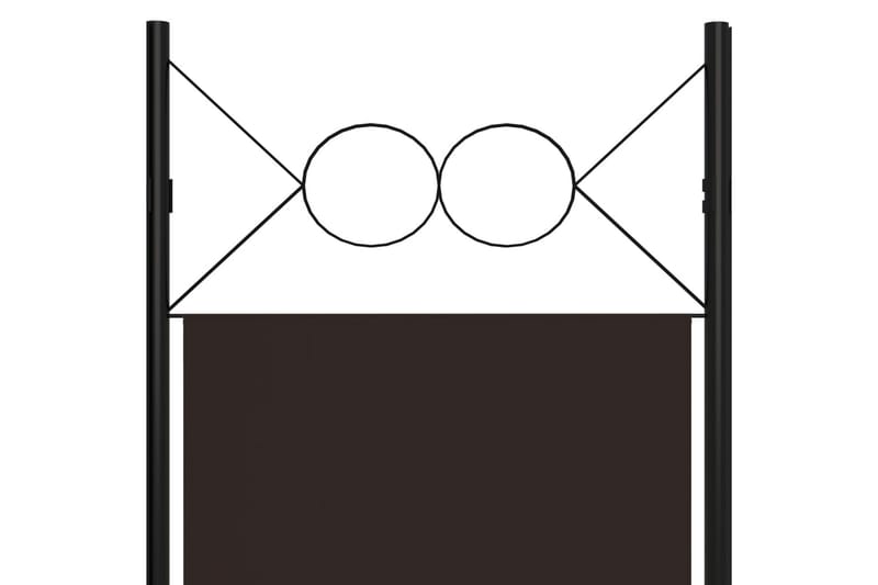 4-Panels Rumdeler 160x180 cm Brun - Boligtilbehør - Rumdelere - Skærmvæg