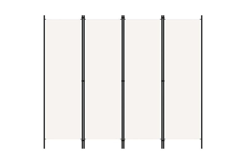4-Panels Rumdeler 200 x 180 cm Hvid - Foldeskærm - Rumdelere