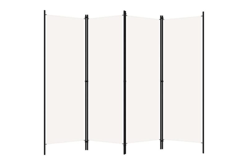 4-Panels Rumdeler 200 x 180 cm Hvid - Boligtilbehør - Rumdelere - Foldeskærm