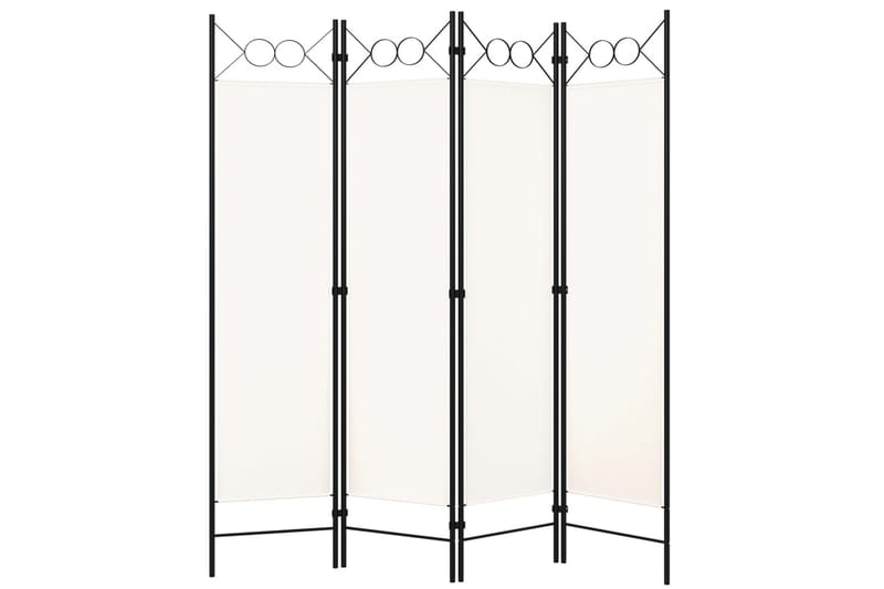 4-Panels Rumdeler 160x180 cm Hvid - Boligtilbehør - Rumdelere - Skærmvæg