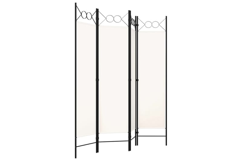 4-Panels Rumdeler 160x180 cm Hvid - Boligtilbehør - Rumdelere - Skærmvæg