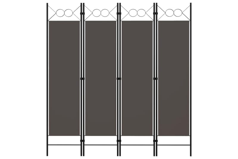 4-Panels Rumdeler 160x180 cm Antracitgrå - Skærmvæg - Rumdelere