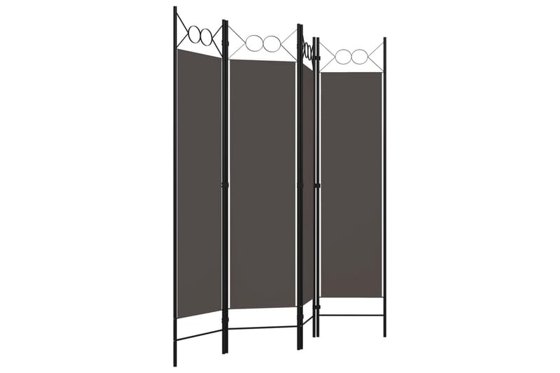4-Panels Rumdeler 160x180 cm Antracitgrå - Boligtilbehør - Rumdelere - Skærmvæg