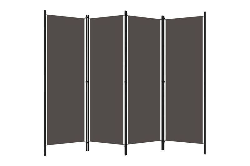 4-Panels Rumdeler 200 x 180 cm Antracitgrå - Boligtilbehør - Rumdelere - Skærmvæg