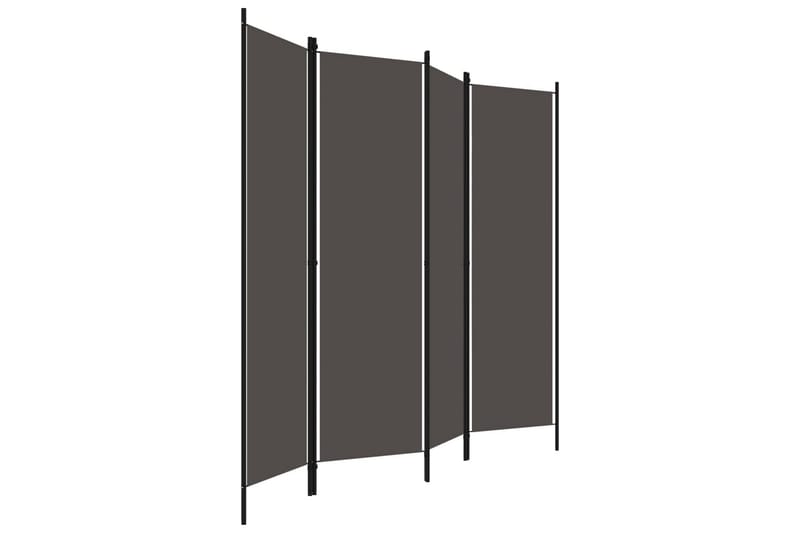 4-Panels Rumdeler 200 x 180 cm Antracitgrå - Boligtilbehør - Rumdelere - Skærmvæg