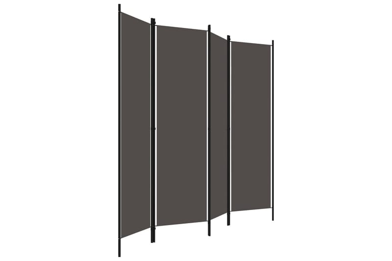 4-Panels Rumdeler 200 x 180 cm Antracitgrå - Skærmvæg - Rumdelere