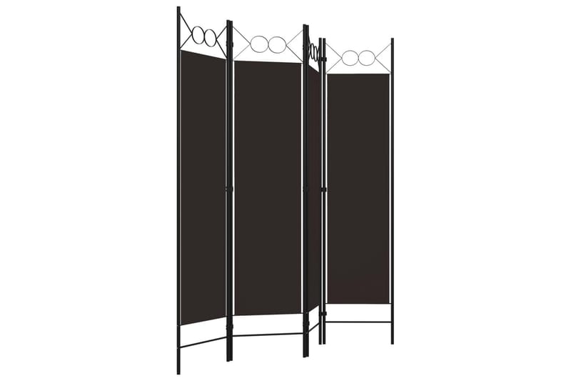 4-Panels Rumdeler 160x180 cm Brun - Boligtilbehør - Rumdelere - Skærmvæg